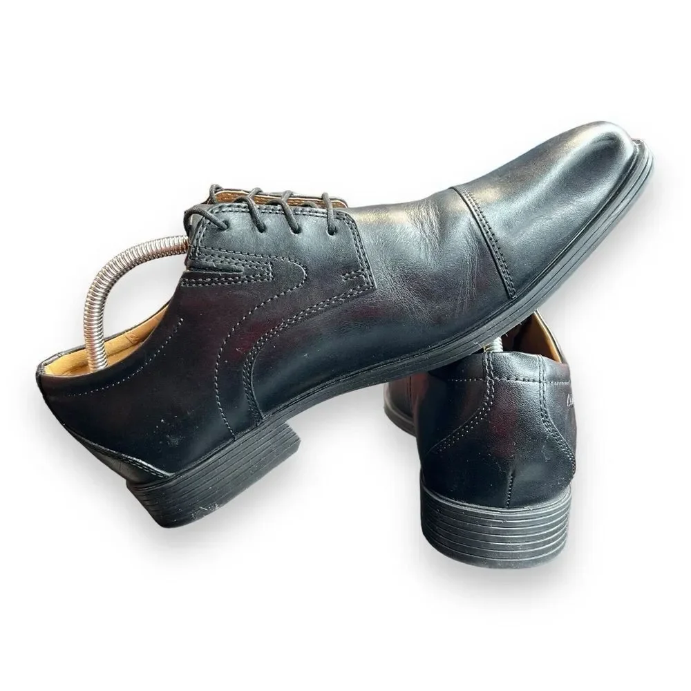 Clarks Men's‎ 9.5 W Whiddon Cap Black Leather 26152912